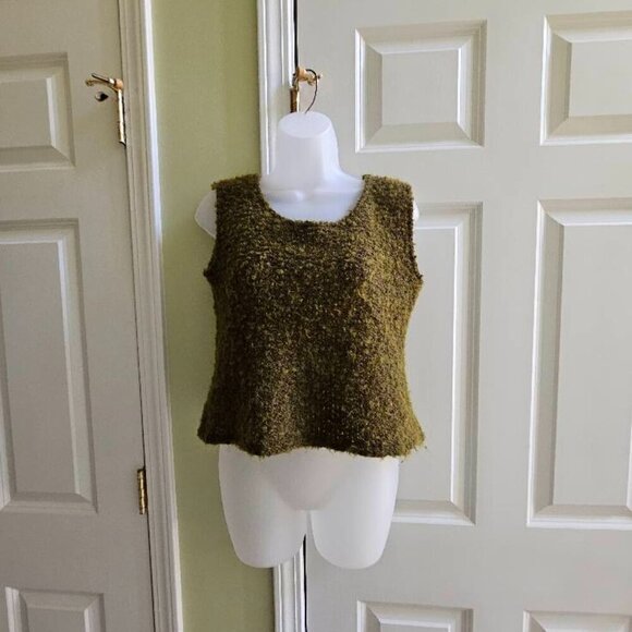 Vintage Design Today's Acrylic & Wool Green Moss Top & Matching Skirt Set - Picture 7 of 15